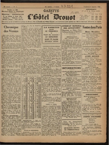 Gazette de l'Hôtel Drouot. 68 : 1950