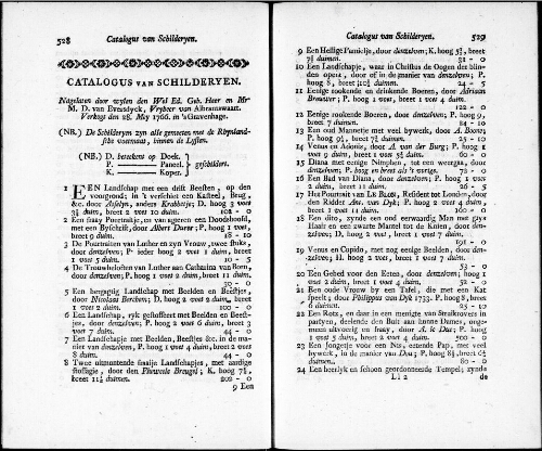Catalogus van Schilderyen nagelaten door wylen den Wel Ed. Geb. Heer en Mr. M. D. van Eversdyck [...] : [vente du 28 mai 1766]