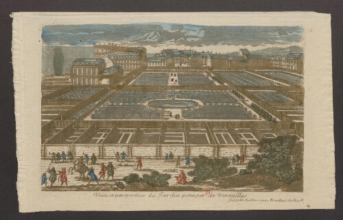 Vue et perspective du jardin potager de Versailles