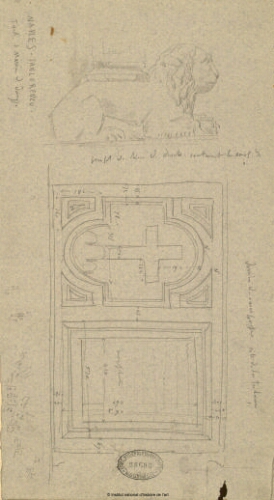 Naples, San Lorenzo, Tombeau de Marie de Durazzo : profil de lion