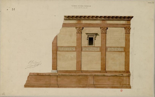 Rome 1832, temple du dieu Redicule