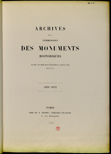 Archives de la Commission des monuments historiques : 1855-1872. Tome 2