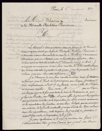 Vingt-sept documents d'assurances souscrites par Eugène Delacroix [...]