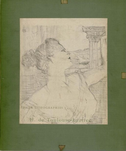 [Treize lithographies par H. de Toulouse-Lautrec (série de portraits d'acteurs et d'actrices)]