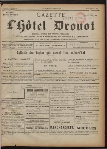 Gazette de l'Hôtel Drouot. 08 : 1893