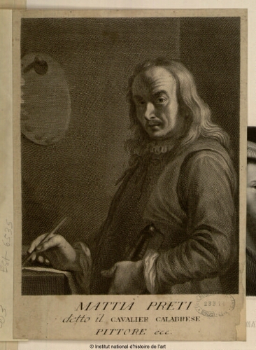 Mattia Preti detto il Cavalier Calabrese, pittore ecc.