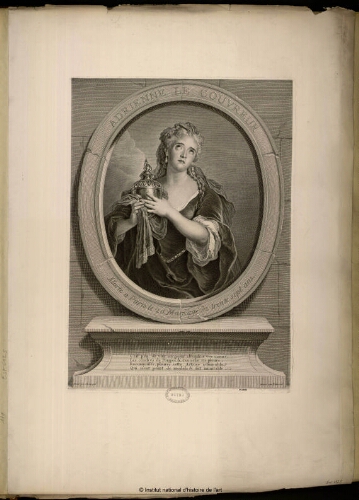 Adrienne Le Couvreur, morte à Paris le 20 mars 1730 âgé de trente sept ans