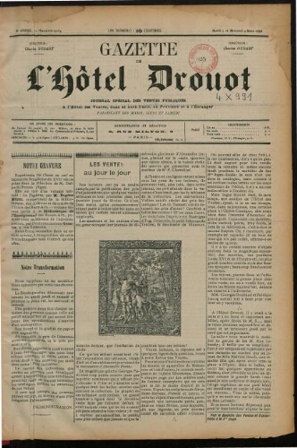 Gazette de l'Hôtel Drouot. 15 : 1896