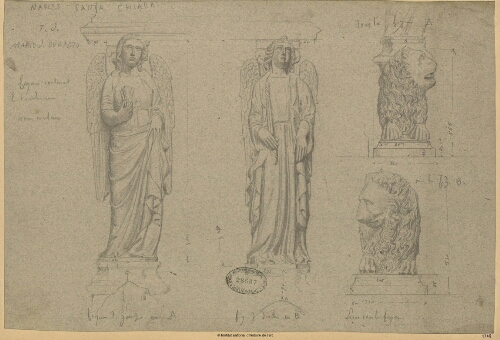 Naples, San Lorenzo, Tombeau de Marie de Durazzo : figures [...]