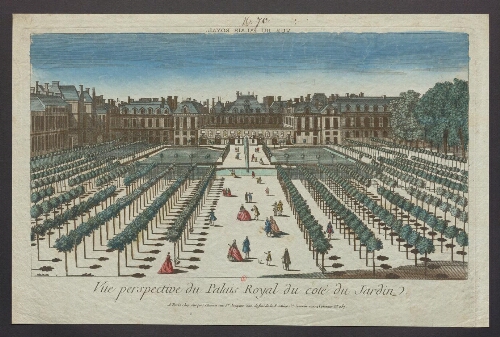 Vue perspective du Palais royal du coté du jardin