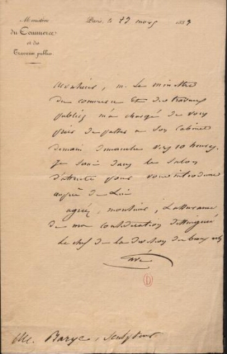 Lettres de Edmond Cavé