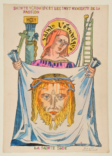 Sainte Véronique et les instruments de la Passion : La Sainte face