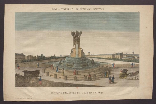 Fontaine projettée de l'éléphant à Paris