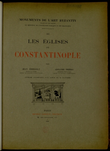 Les Eglises de Constantinople. Texte