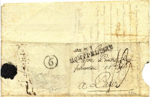 Lettre de Riban fils à Pajou, 23 octobre 1794