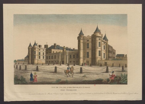 Vue du palais d'Holyrood en Écosse