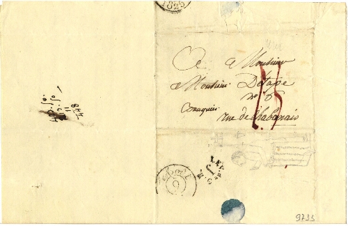 Lettre de Marie-Louise Nozières, 9 août 1826
