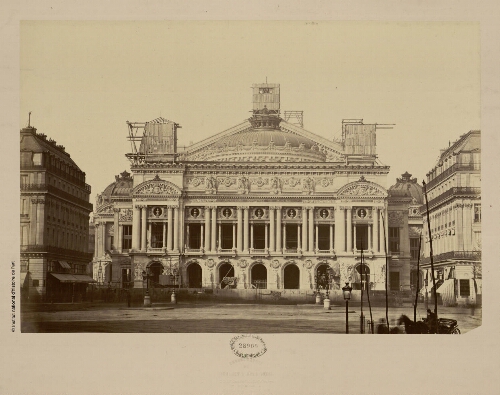 [Paris, Opéra Garnier, construction, façade principale]
