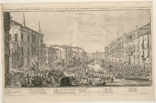 Rappresentazione della Regatta solenne fatta in Venezia sopra il Canal Grande nel di IIII. Marzo M.D.CCIX. Per Divertimento di sua Maestà il Re di Danimarca
