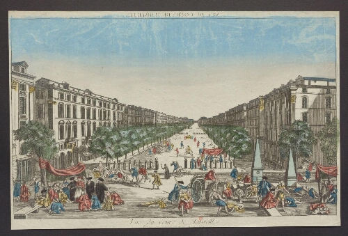 Vue du cours de Marseille : dessiné du temps de la peste de 1720