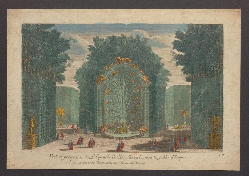 Vue et perspective du Labyrinthe de Versailles ou l'on voit les fables d'Esope