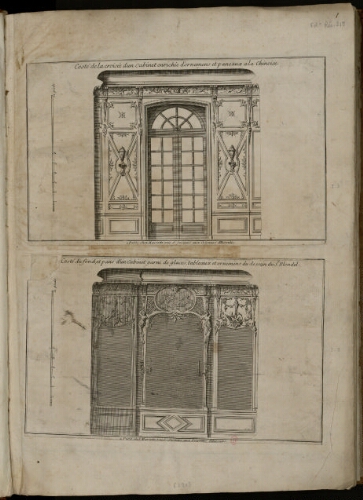 Recueil factice de décorations intérieures (XVIIème siècle)