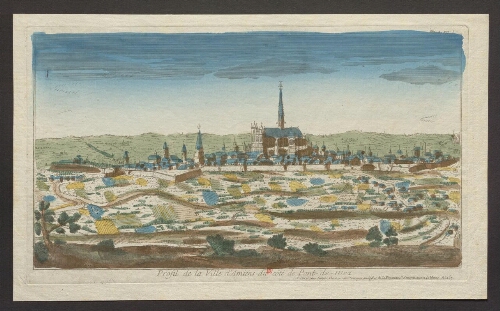 Profil de la ville d'Amiens du côté de Pont-de-Mez