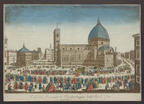 La Grande procession de Florence, le jour de la Fête de Dieu
