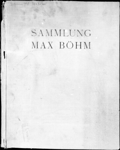Sammlung Max Böhm : [vente du 28 janvier 1931]