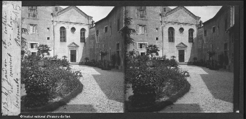 Jardin et entrée du couvent de San Cosimato, Rome