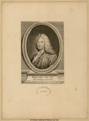Bernard Picart, dessinateur et graveur, né à Paris le 11 juin 1673, mort à Amsterdam le 8 may 1733
