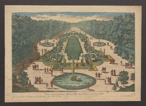 Vue et perspective de la Salle des Festins de Versailles