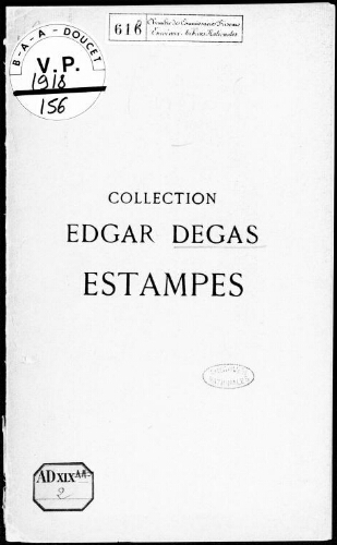 Catalogue des estampes anciennes et modernes [...] : [vente des 6 et 7 novembre 1918]