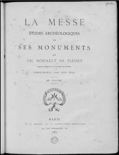 La Messe, études archéologiques sur ses monuments. Volume 3
