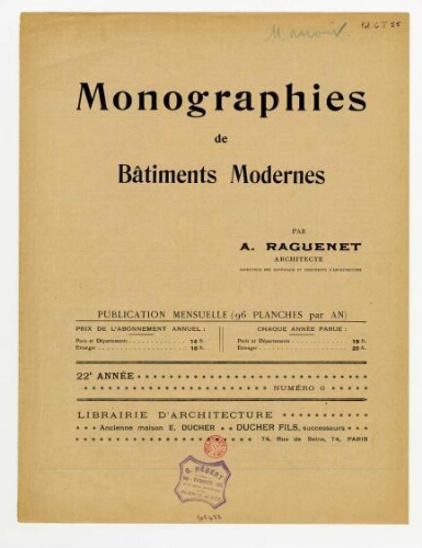 Monographies de bâtiments modernes