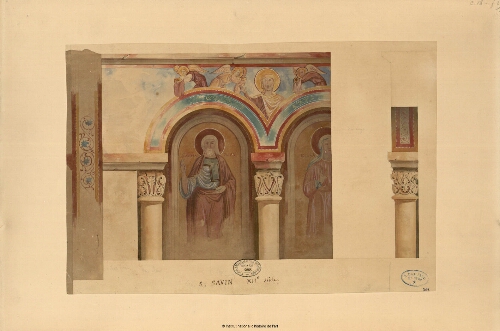 Saint-Savin, XIIe siècle [relevé représentant Zacharias et Elisabeth]