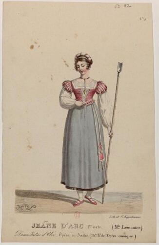 Jeanne d'Arc, 1er acte (Mde Lemonier) dans Jeanne d'Arc, opéra en 3 actes (Théâtre Royal de l'Opéra comique)