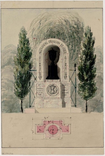 Projet pour la tombe d'Alexandre François Tessier