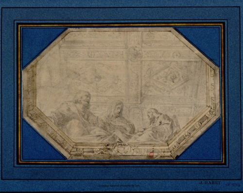 [Etude pour la peinture qui ornait un compartiment du plafond de la chapelle dite de l'Association de l'oratoire d'Aix-en-Provence [...]