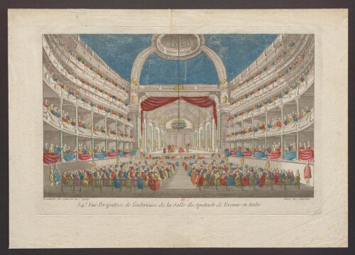 54ème Vue perspective de l'intérieure de la salle du Spectacle de Veronne en Italie