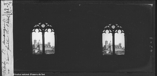 Viterbe. Santa Annunziata vue d'une fenêtre de l'Evêché