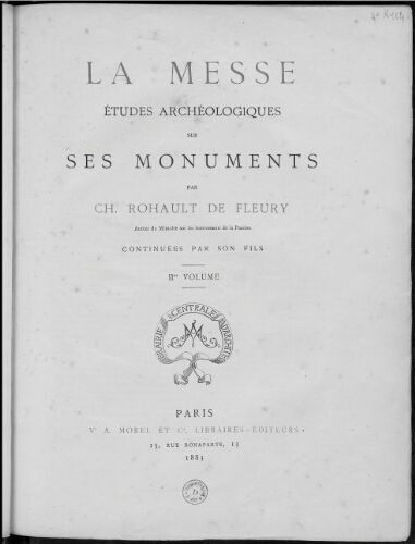 La Messe, études archéologiques sur ses monuments. Volume 2
