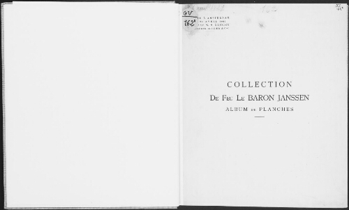 Collection de feu le baron Janssen. Album de planches : [vente du 26 avril 1927]
