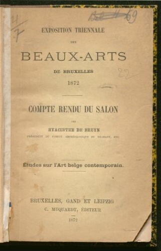 Exposition triennale des Beaux-Arts de Bruxelles, 1872