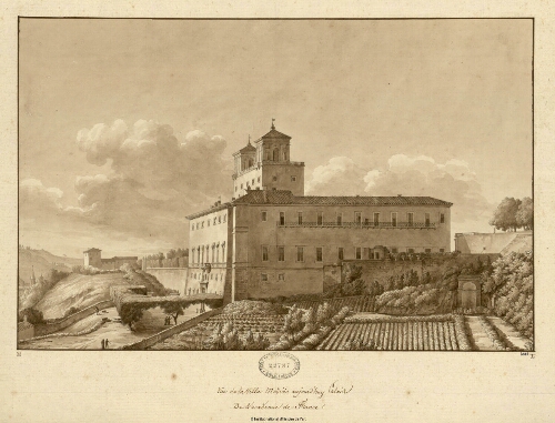 Vue de la Villa Medicis aujourd'hui Palais de l'Académie de France