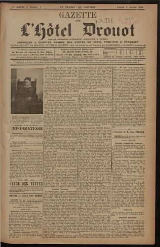 Gazette de l'Hôtel Drouot. 43 : 1925