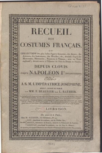 Recueil des costumes français. Tome 2