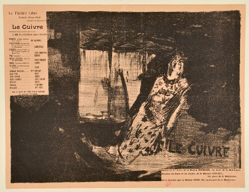Le Cuivre : programme du Théâtre Libre, saison 1895-1896 (épreuve c)