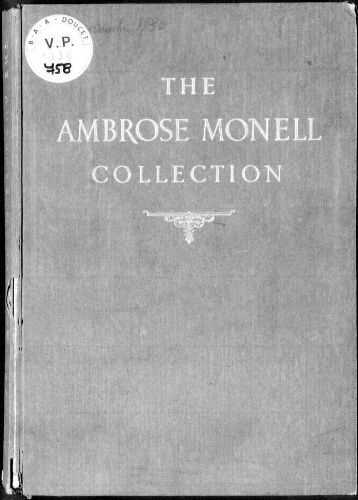 The Ambrose Monell collection : [vente du 28 novembre 1930]