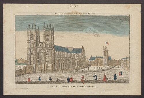 Vue de l'abbaye de Westminster à Londres